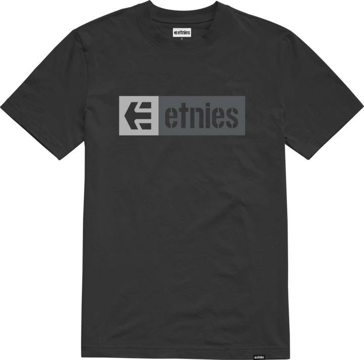 New Box Tee black/grey - t-shirt | etnies Official S/S Basic T-Shirt Etnies Skate Original Sustainability Gear