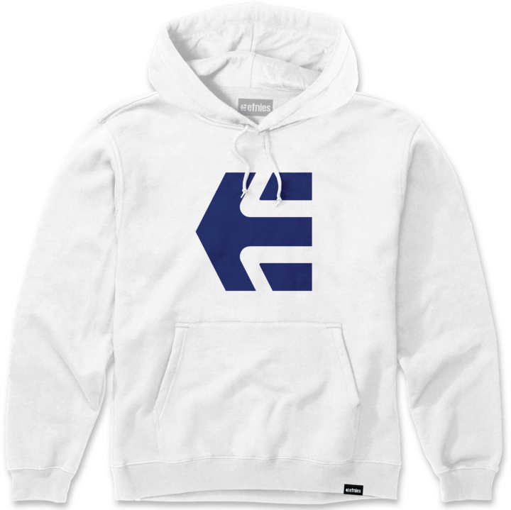 Classic Icon Pullover white/blue | etnies Official Screen Hooded Fleece Etnies Skate Original Sustainability Gear