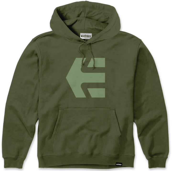Classic Icon Pullover olive | etnies Official Screen Hooded Fleece Etnies Skate Original Sustainability Gear