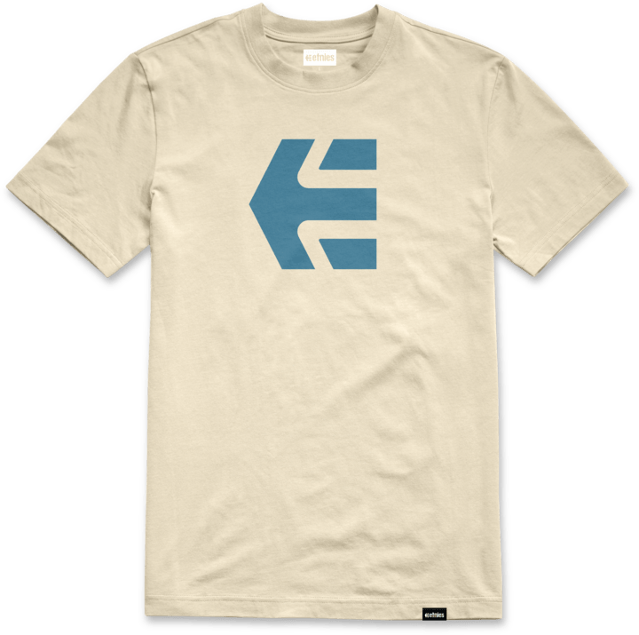 Icon Tee tan/powder - t-shirt | etnies Official S/S Basic T-Shirt Etnies Skate Original Sustainability Gear