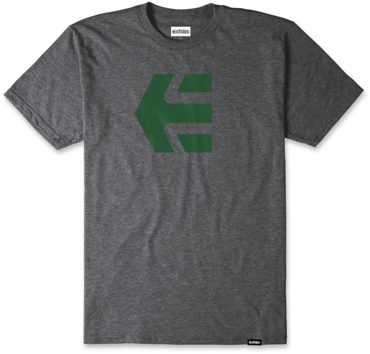 Icon Tee grey/green - t-shirt | etnies Official S/S Basic T-Shirt Etnies Skate Original Sustainability Gear