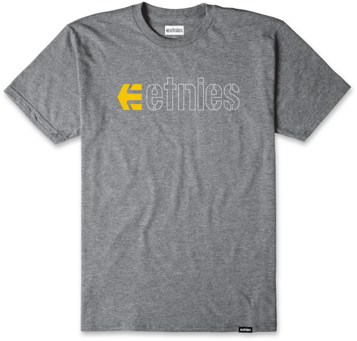 Ecorp Tee light grey/yellow - t-shirt | etnies Official S/S Basic T-Shirt Etnies Skate Original Sustainability Gear