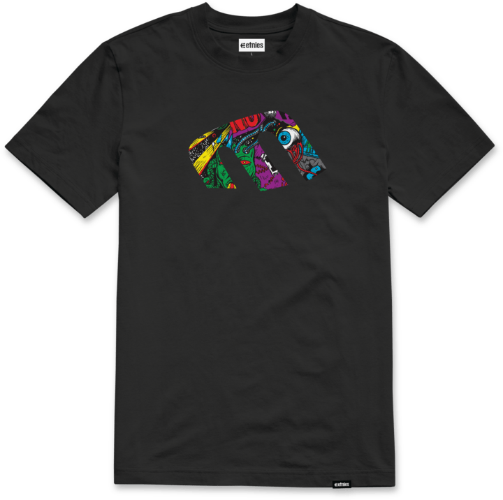 Style Fill Tee black/print - t-shirt | etnies Official S/S Basic T-Shirt Etnies Skate Original Sustainability Gear