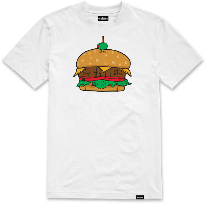 Burger Tee white - t-shirt | etnies Official S/S Basic T-Shirt Etnies Skate Original Sustainability Gear