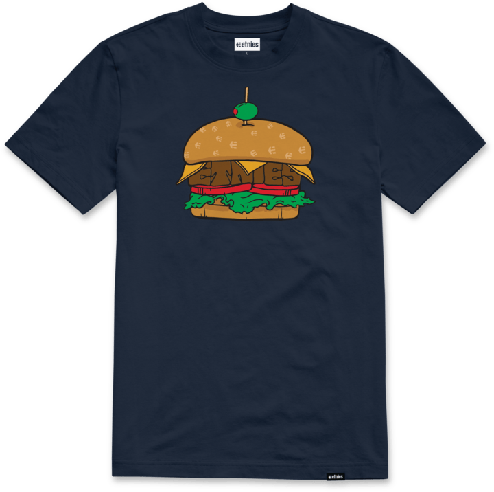 Burger Tee navy - t-shirt | etnies Official S/S Basic T-Shirt Etnies Skate Original Sustainability Gear