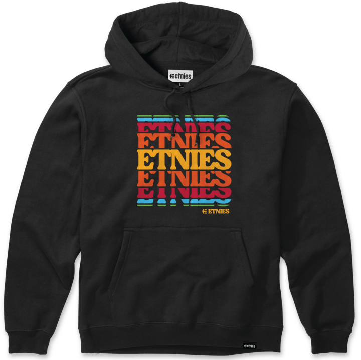 Retro Stack Pullover black | etnies Official Screen Hooded Fleece Etnies Skate Original Sustainability Gear