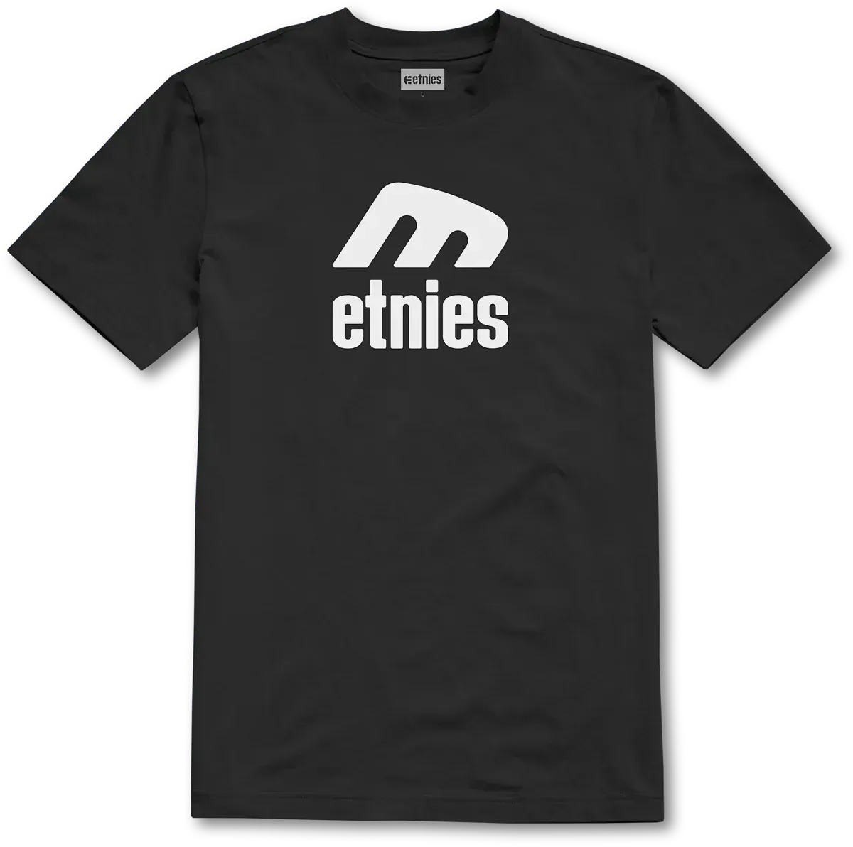 Icon E Black White Short Sleeve Skate Tee | etnies Official S/S Basic T-Shirt Etnies Skate Original Sustainability Gear