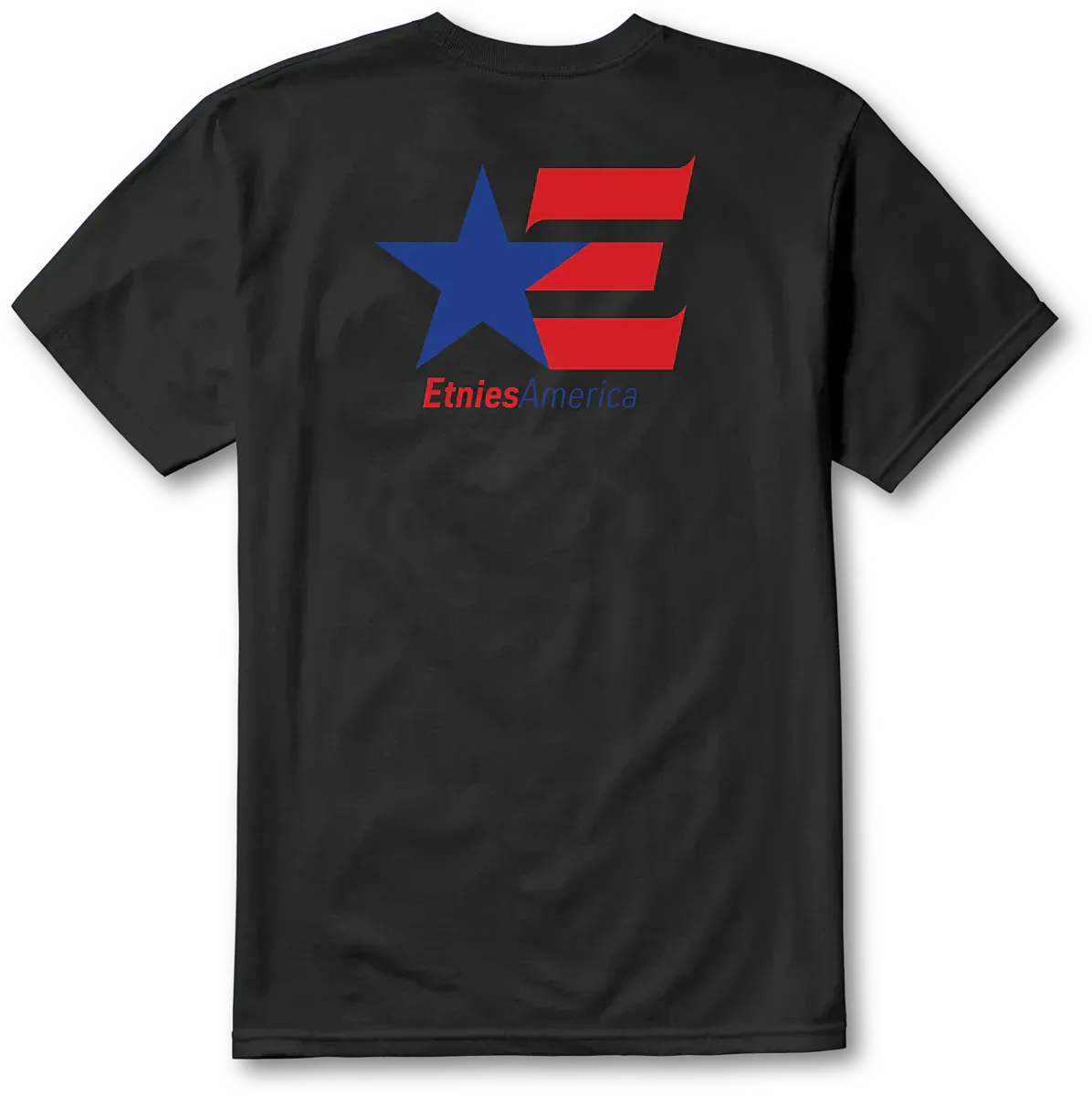 America Black Red White Short Sleeve Tee | etnies Official S/S Basic T-Shirt Etnies Skate Original Sustainability Gear