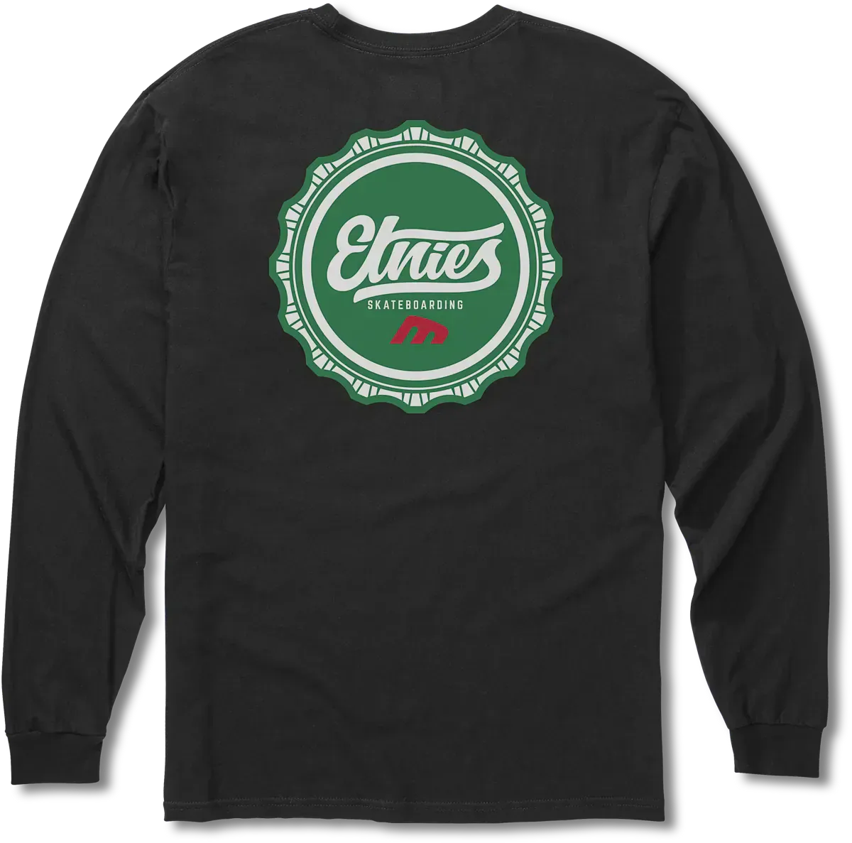 Bottle Cap Black Long Sleeve T-Shirt | etnies Official L/S Basic T-Shirt Etnies Skate Original Sustainability Gear