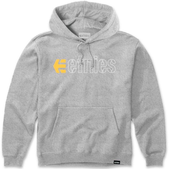 Ecorp Kids Pullover grey/yellow - pullover | etnies Official Screen Hooded Fleece Etnies Skate Original Sustainability Gear