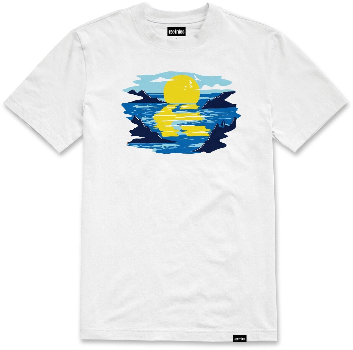 Reflection Tee white/blue - t-shirt | etnies Official S/S Basic T-Shirt Etnies Skate Original Sustainability Gear