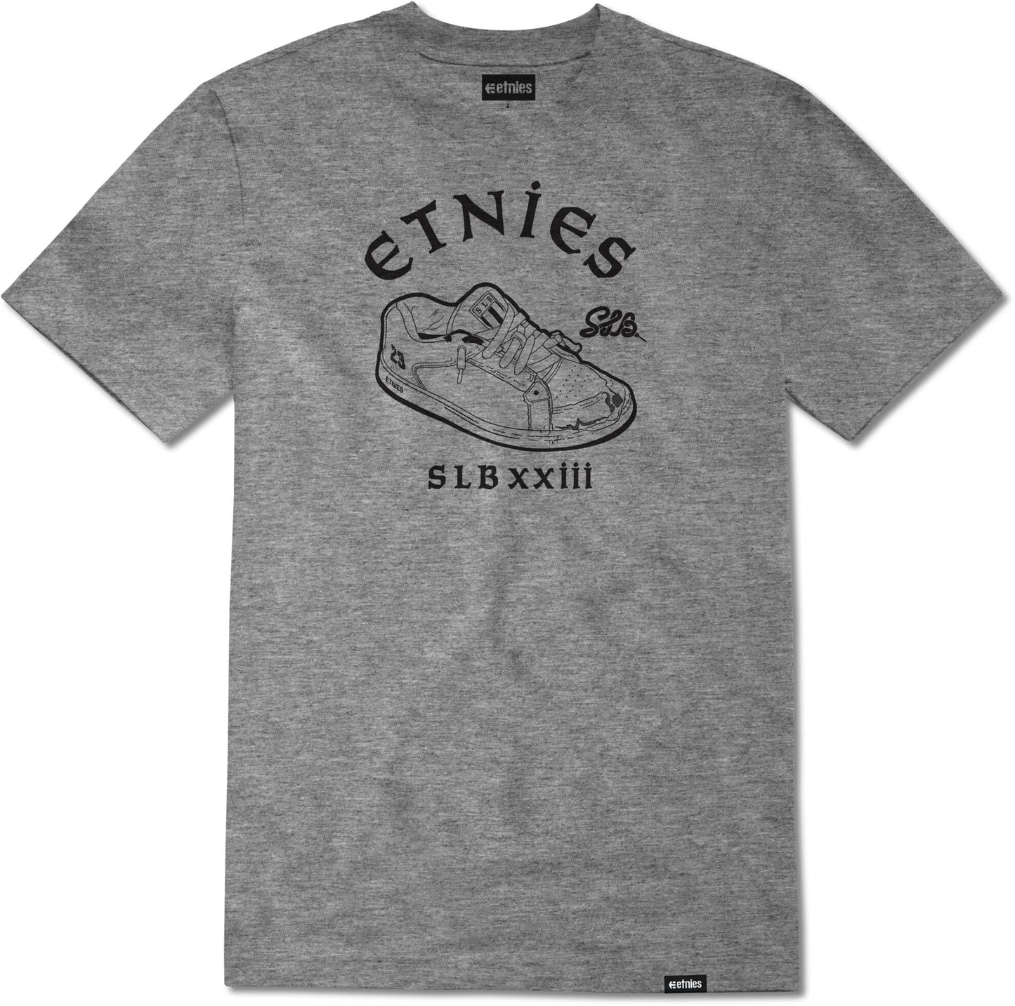Slb Tee grey/heather - t-shirt | etnies Official S/S Basic T-Shirt Etnies Skate Original Sustainability Gear