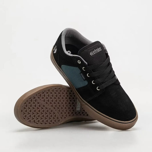 Barge LS Black Teal Low - Top Vulcanized | etnies Official Low-Top Vulcanized Etnies Skate Original Sustainability Gear