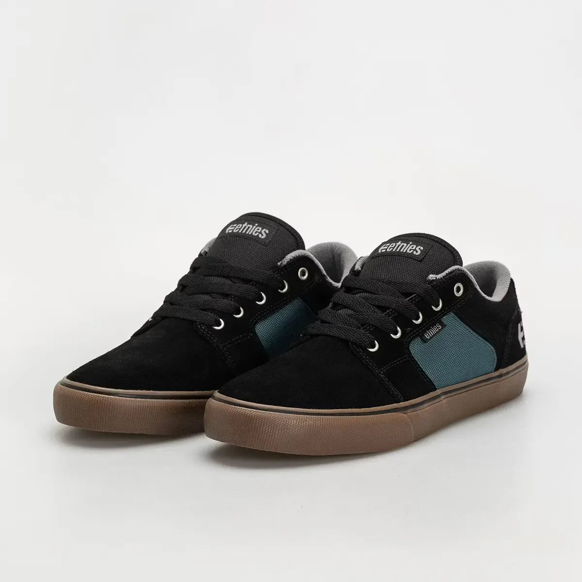 Barge LS Black Teal Low - Top Vulcanized | etnies Official Low-Top Vulcanized Etnies Skate Original Sustainability Gear