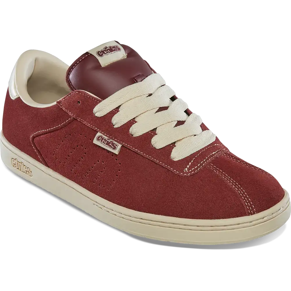 Scam Burgundy Tan Low - Top Skate Shoe | etnies Official Low-Top Shoe Etnies Skate Original Sustainability Gear