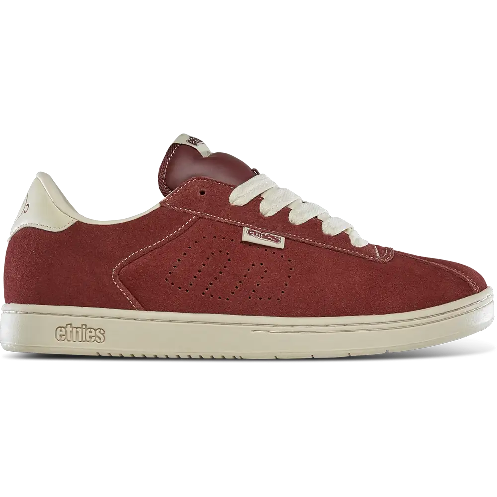 Scam Burgundy Tan Low - Top Skate Shoe | etnies Official Low-Top Shoe Etnies Skate Original Sustainability Gear