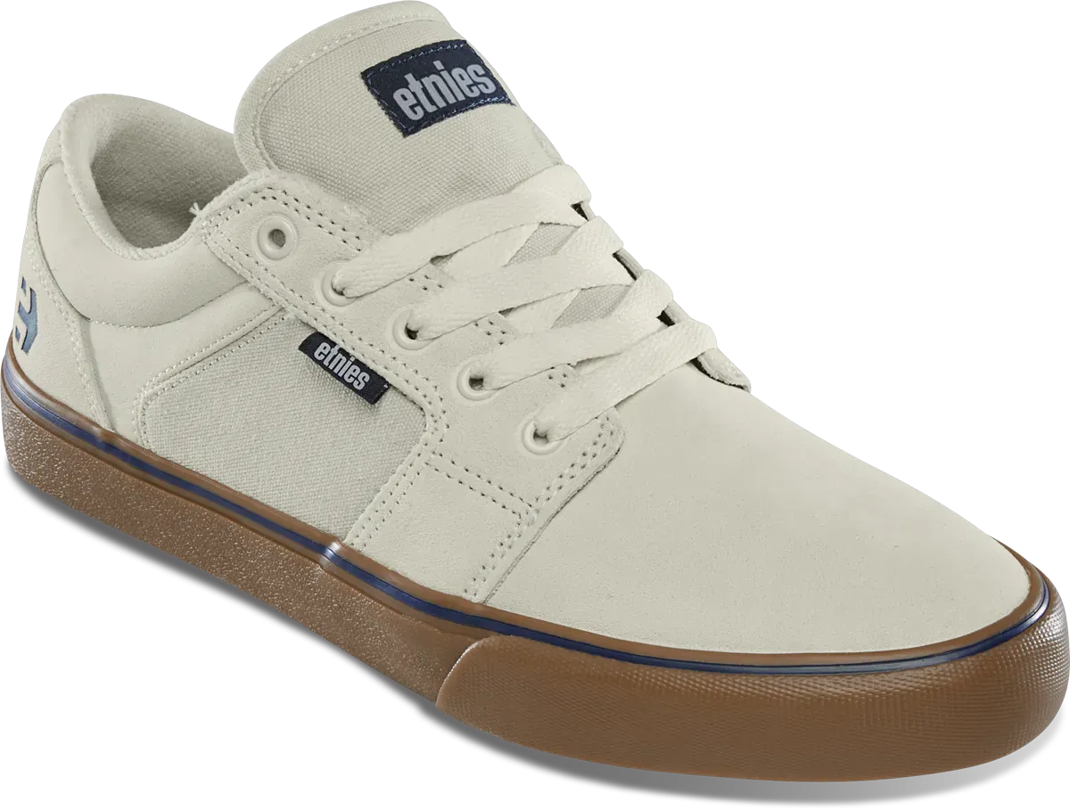 Barge LS White Navy Low - Top Vulcanized | etnies Official Low-Top Vulcanized Etnies Skate Original Sustainability Gear