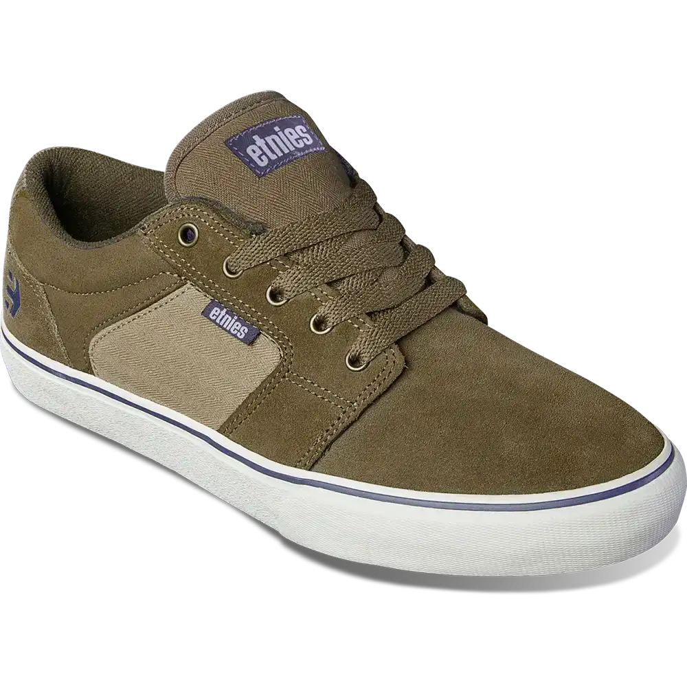 Barge LS Low - Top Vulcanized Brown Tan Blue | etnies Official Low-Top Vulcanized Etnies Skate Original Sustainability Gear