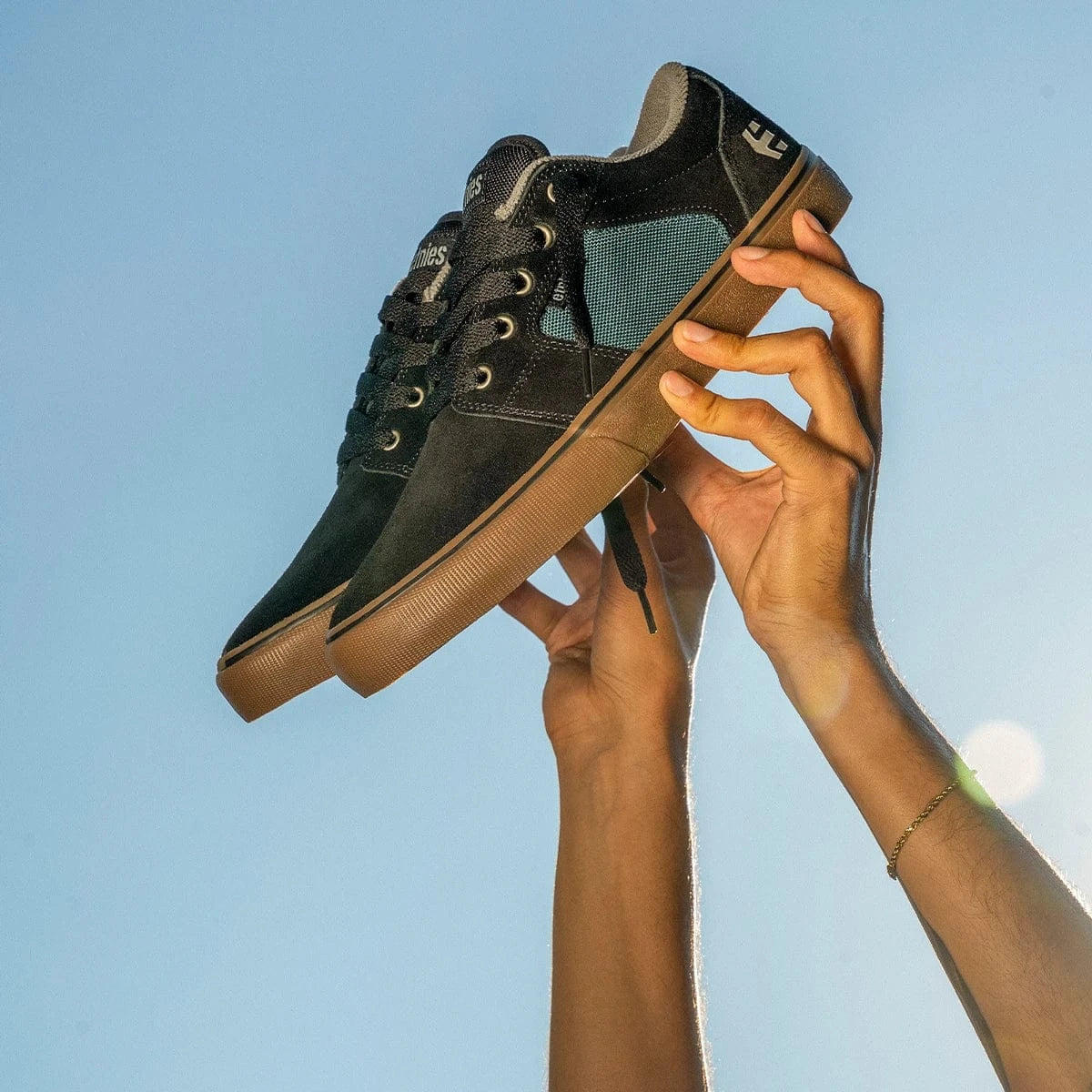 Barge LS Black Teal Low - Top Vulcanized | etnies Official Low-Top Vulcanized Etnies Skate Original Sustainability Gear