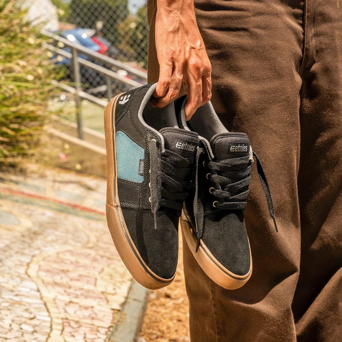 Barge LS Black Teal Low - Top Vulcanized | etnies Official Low-Top Vulcanized Etnies Skate Original Sustainability Gear