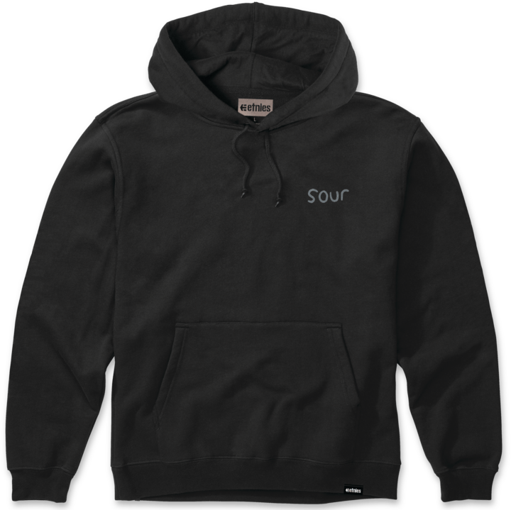 Ko X Sour Solution Pullover - Black | etnies Official Screen Hooded Fleece Etnies Skate Original Sustainability Gear