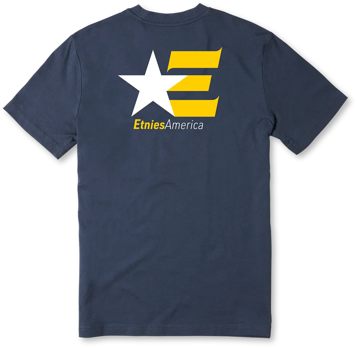 America Navy White Yellow Short Sleeve Tee | etnies Official S/S Basic T-Shirt Etnies Skate Original Sustainability Gear