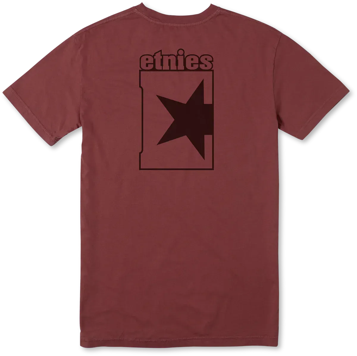 Star Burgundy Short Sleeve Skate Tee | etnies Official S/S Basic T-Shirt Etnies Skate Original Sustainability Gear