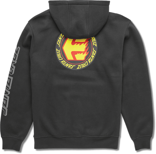 SANTA CRUZ FLAME TECH ZIP UP Novelty Fleece Etnies Skate Original Sustainability Gear