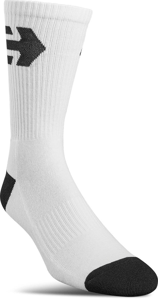 Direct 2 Socks white - socks | etnies Official Crew Sock Etnies WHITE / ONE SIZE Skate Original Sustainability Gear 4140001317 889262676075