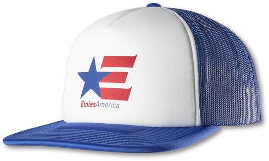 America Trucker Custom Hat Red White Blue | etnies Official Custom Hat Etnies RED/WHITE/BLUE / One Size Skate Original Sustainability Gear 4140001516.632.One Size.1ST 7630949182463