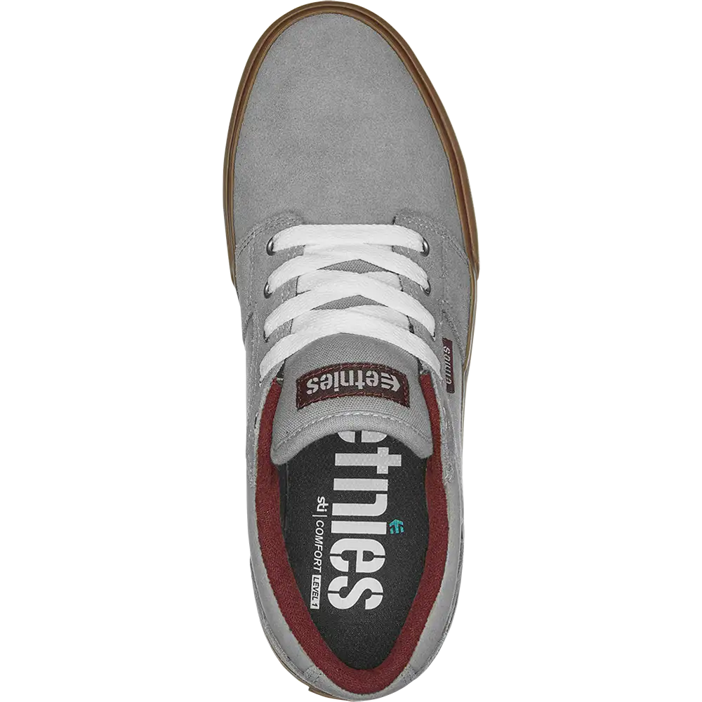 Barge Ls grey/gum/red - skate shoes | etnies Official Low-Top Vulcanized Etnies Skate Original Sustainability Gear