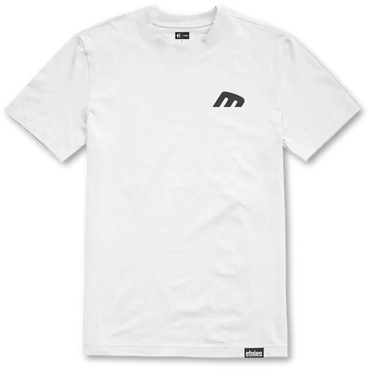 White Embroidered Icon Logo Tee | etnies Official US etnies Skate Original Sustainability Gear