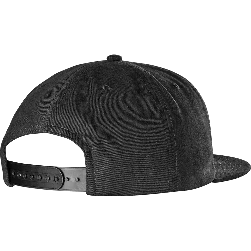 Black Logo Embroidered Snapback Hat | etnies Official US etnies BLACK / OS Skate Original Sustainability Gear 4140001523.001.OS.1ST 886608344636
