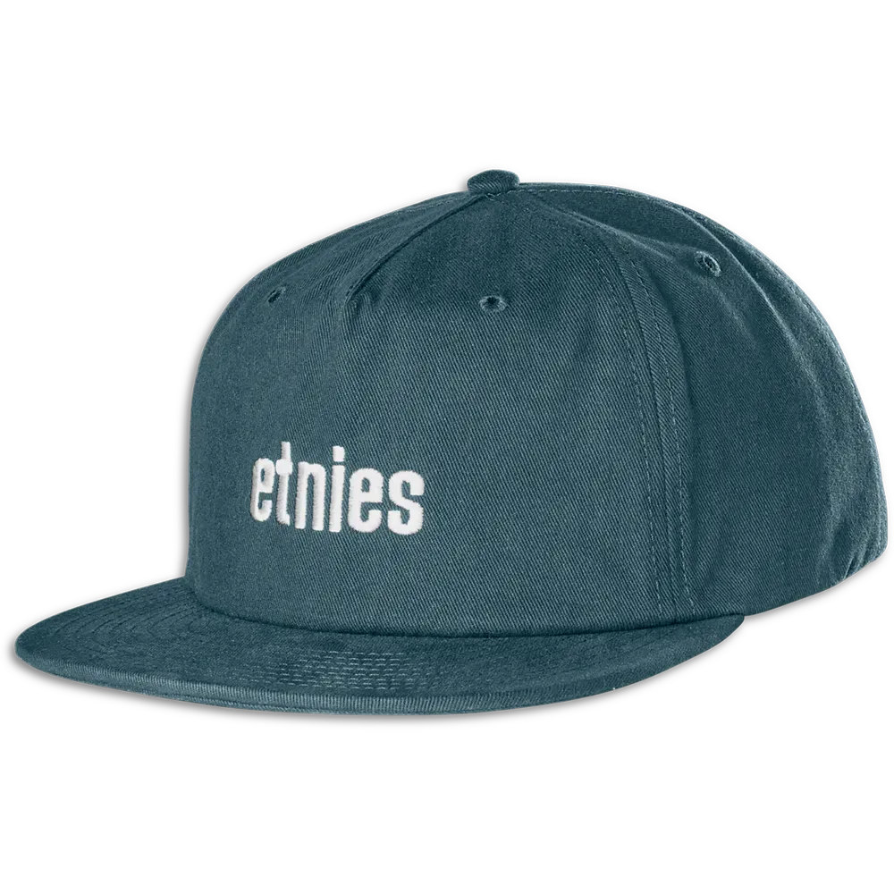 Indigo Logo Embroidered Snapback Hat | etnies Official US etnies INDIGO / OS Skate Original Sustainability Gear 4140001523.501.OS.1ST 886608344643