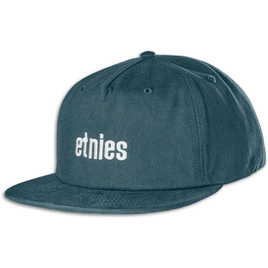 Indigo Logo Embroidered Snapback Hat | etnies Official US etnies INDIGO / OS Skate Original Sustainability Gear 4140001523.501.OS.1ST 886608344643