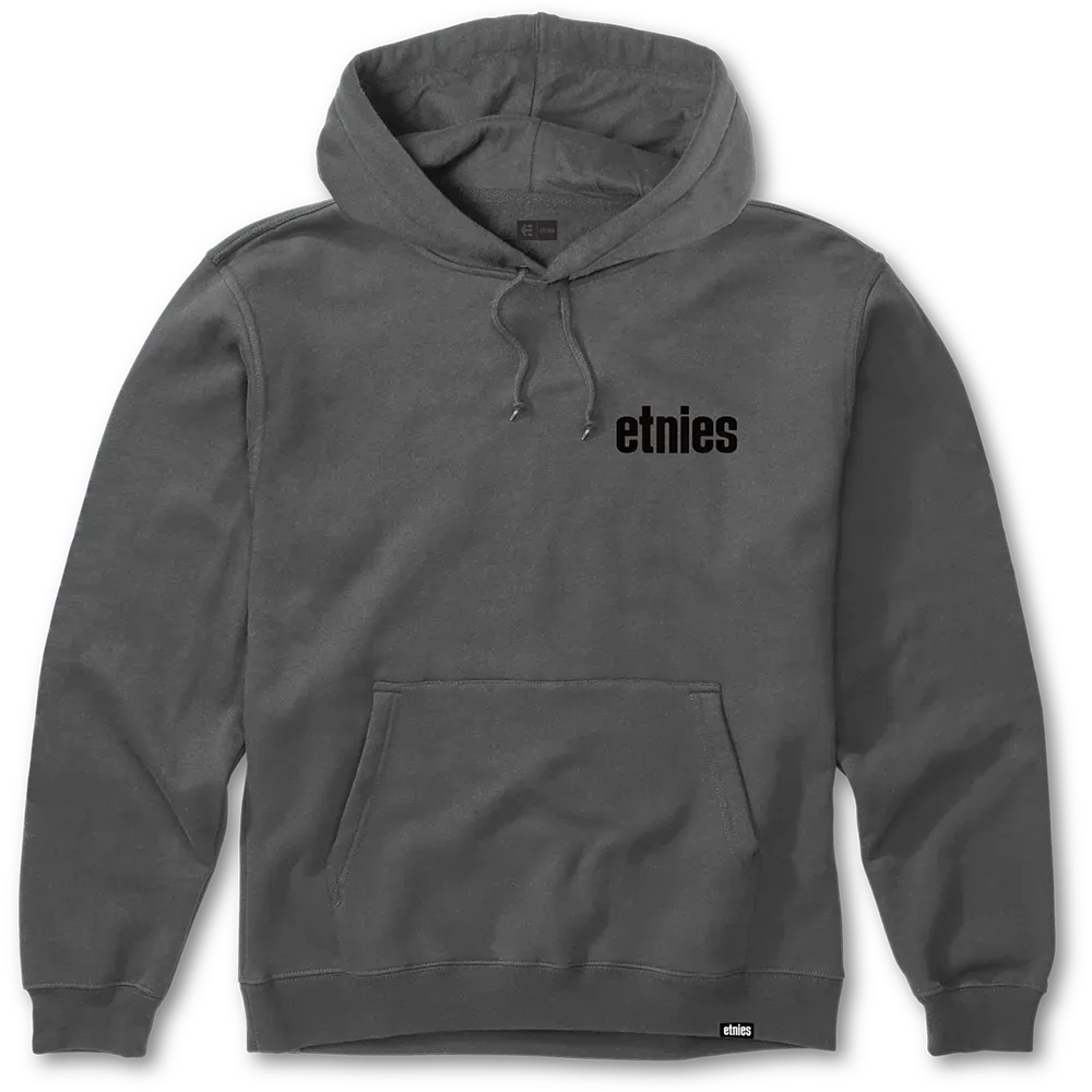 Grey Logo Pullover Hoodie - Fleece | etnies Official US etnies Skate Original Sustainability Gear