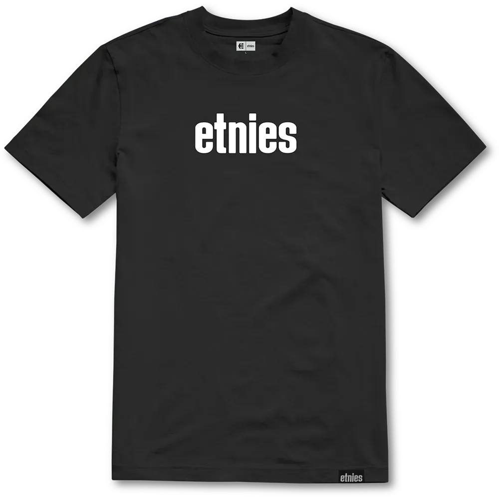 Black Logo Graphic Cotton T-Shirt | etnies Official US etnies Skate Original Sustainability Gear