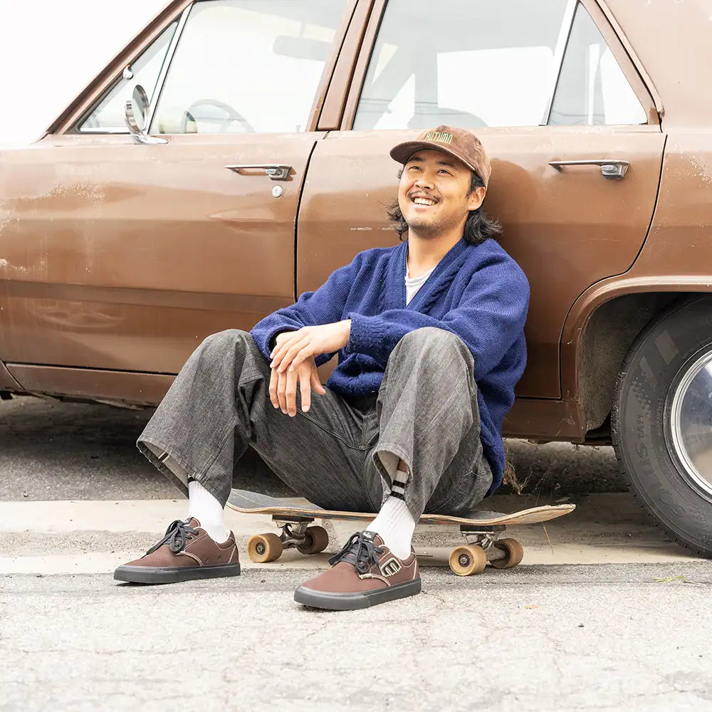 Barge Plus X Julian Lewis brown/black | etnies Official Low-Top Vulcanized Etnies Skate Original Sustainability Gear