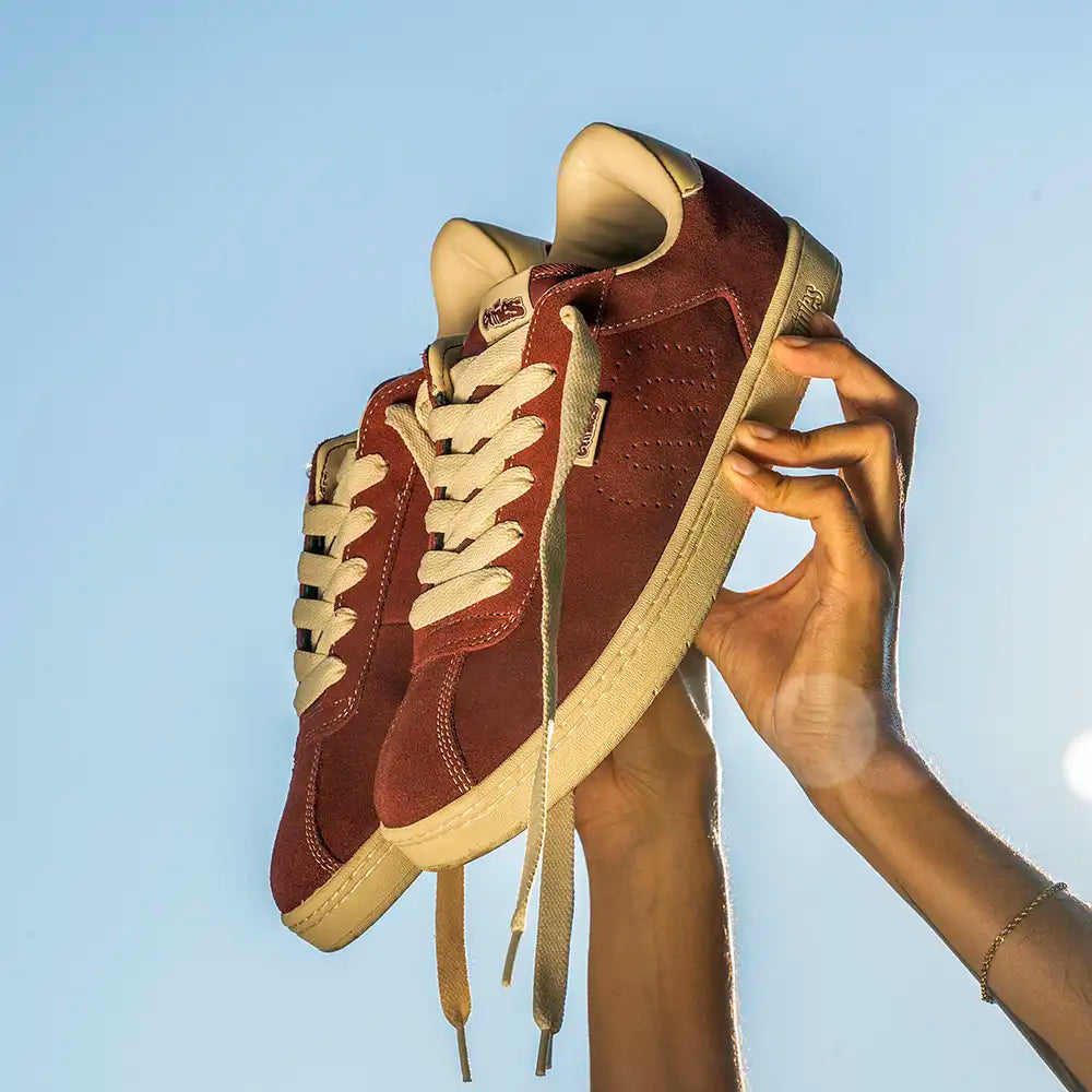 Scam Burgundy Tan Low - Top Skate Shoe | etnies Official Low-Top Shoe Etnies Skate Original Sustainability Gear