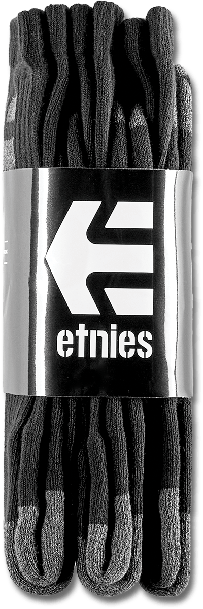 Stencil Icon Sock 3-Pack Crew Sock - skate shoes | etnies Official Crew Sock Etnies BLACK / ONE SIZE Skate Original Sustainability Gear 4140001317.001.OS.1ST 889262676068